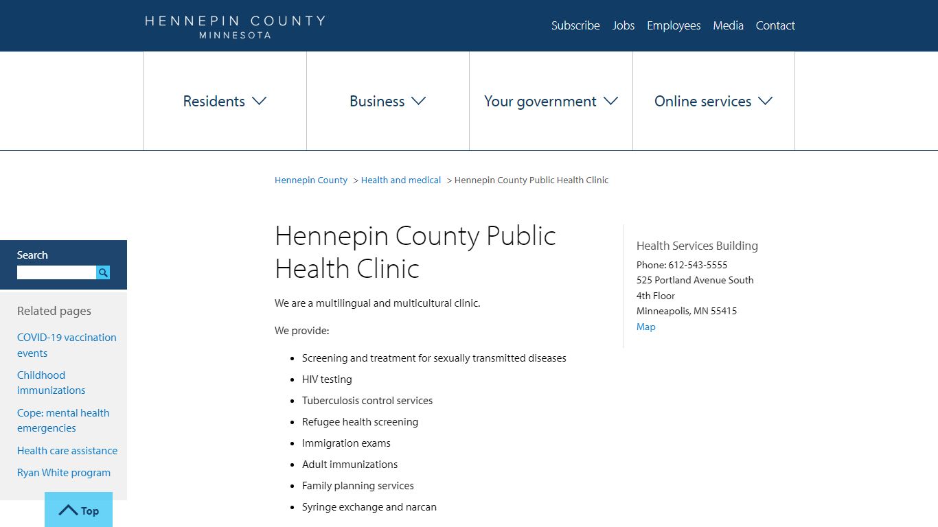 Hennepin County Public Health Clinic | Hennepin County